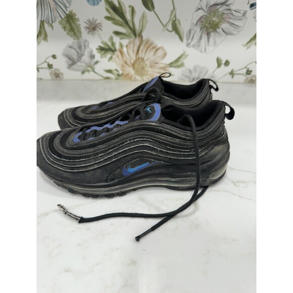 Nike Air Max 97 GS Running Trainers FB8033 Sneakers Shoes Youth Sz 7Y Black Blue - Picture 4 of 6